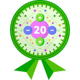 Badge illustration Add and subtract within 20