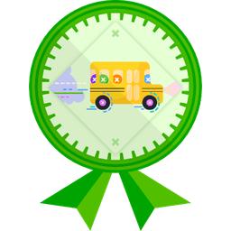 Badge illustration Commutative property of multiplication