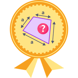 Badge illustration Perimeter of polygons with missing side lengths